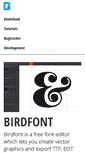 Mobile Screenshot of birdfont.org