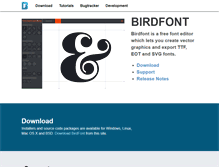 Tablet Screenshot of birdfont.org